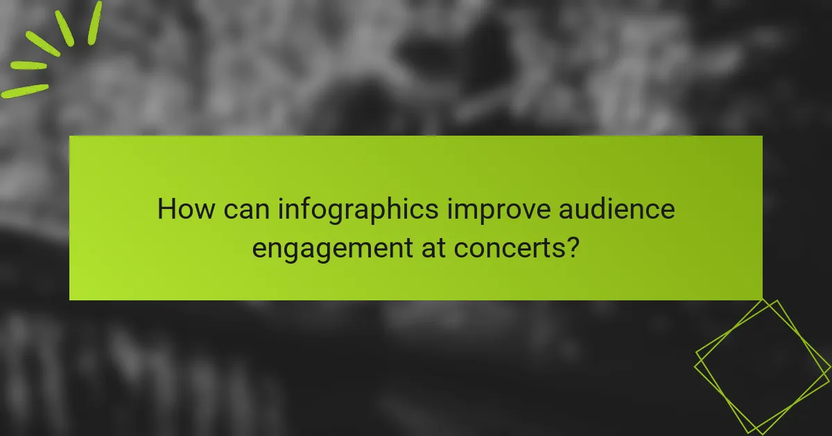 How can infographics improve audience engagement at concerts?