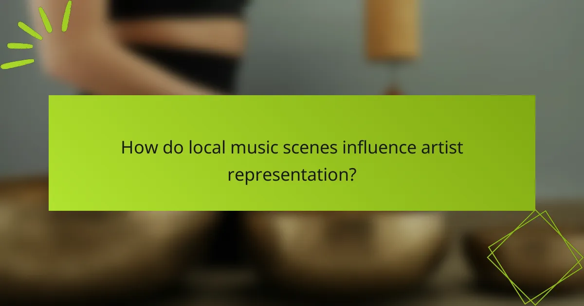 How do local music scenes influence artist representation?