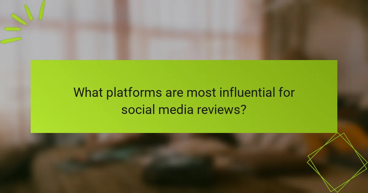 What platforms are most influential for social media reviews?